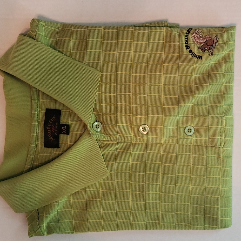 Monterey Club | Men's Active Polo White Mountain Country Club Pinetop Az Sz XXL
